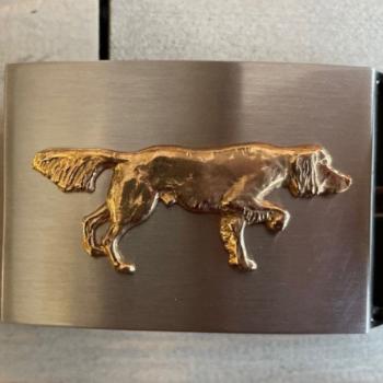 Belt with buckle hunting dog different designs